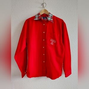 Texas Cotton Mens Red Cotton 100% Longsleeve Shirt Christmas